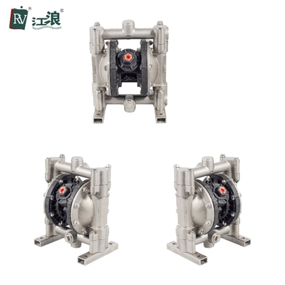 Pompe à diaphragme acide micro d'acier inoxydable de produit chimique double 3/4" pneumatique