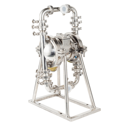 Pompe à double diaphragme en acier inoxydable à propulsion aérienne 1 pouce avec une pompe de qualité alimentaire de haute durabilité