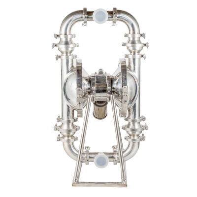 Pompe à double membrane AODD en acier inoxydable avec une pression maximale de 120 psi et un débit maximal de 150 gpm