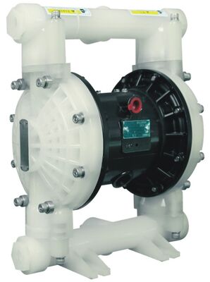 Pompe à double membrane pneumatique avec corps en PVDF, pression maximale de 120 psi et débit maximal de 40 gpm pour le traitement des eaux usées