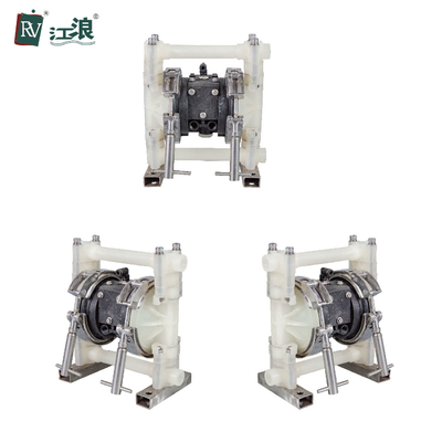 Double corps élevé pneumatique de l'ascenseur d'aspiration de pompe d'Aodd de diaphragme PVDF 3/8"